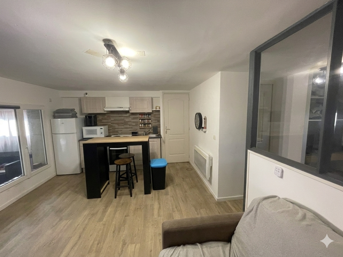 CAPENDU   STUDIO MEUBLÉ VENDU LOUÉ   TERRASSE   RENTA BRUTE 10%